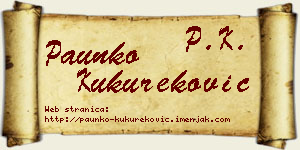 Paunko Kukureković vizit kartica